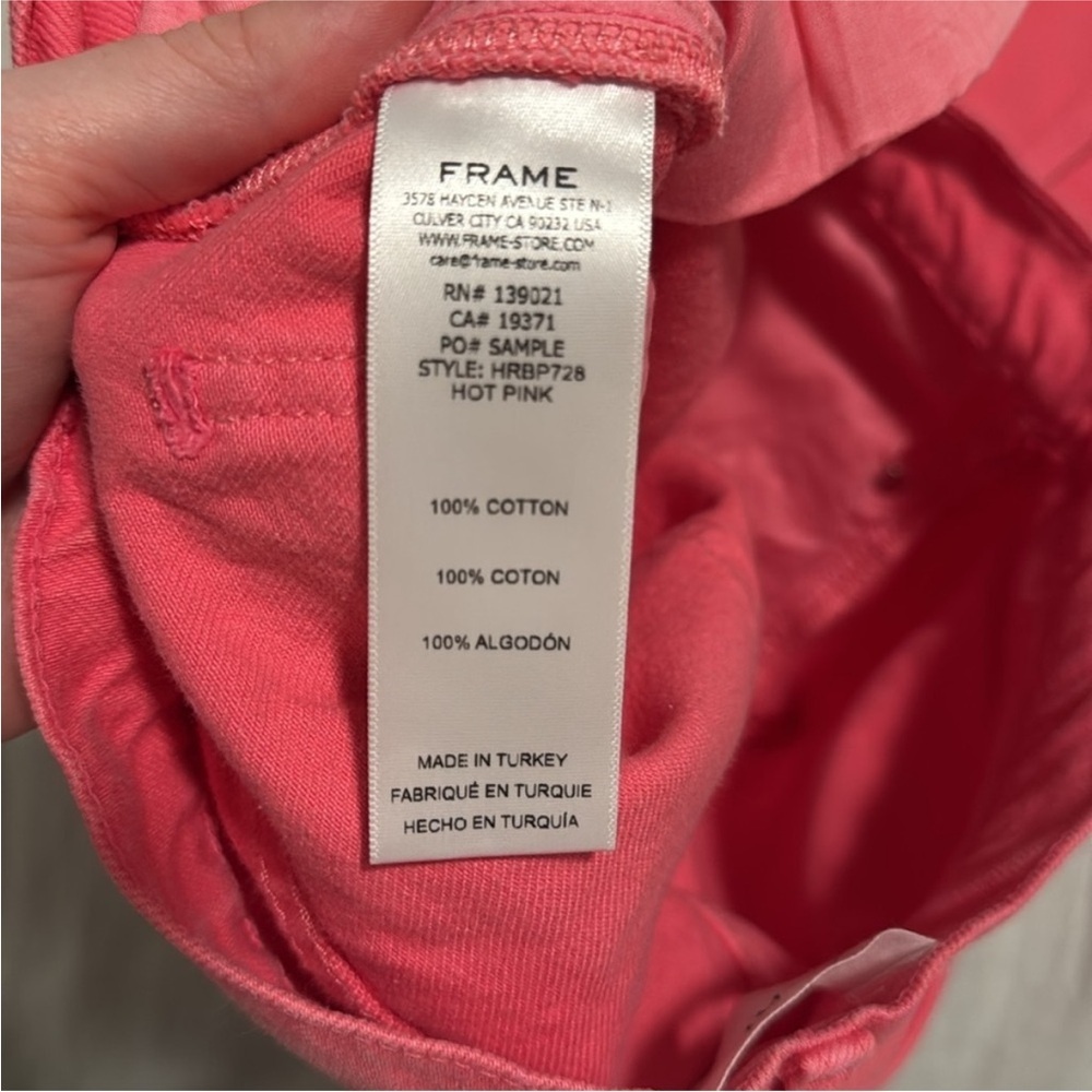 Frame Denim Pink Wide-Leg Pants - Picture 7 of 8